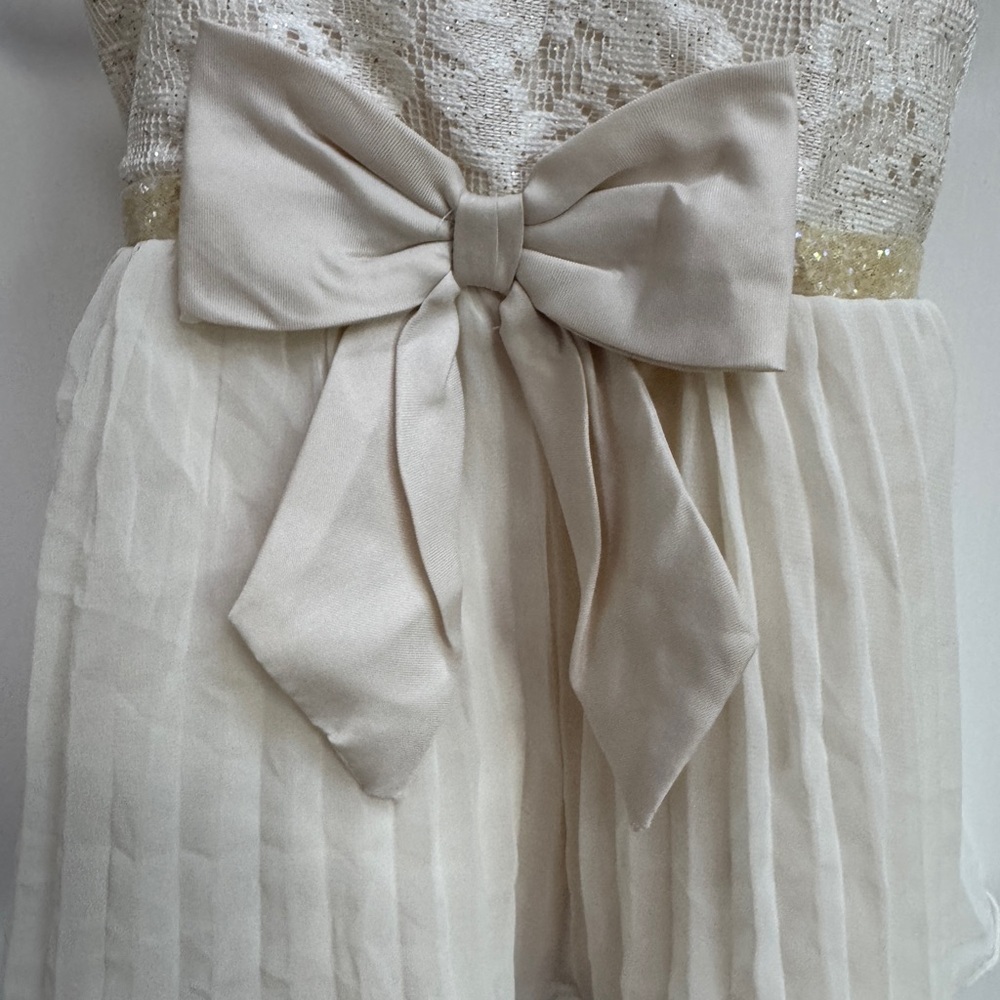 NWOT Sweet Heart Rose 6-9M Formal Girls Cream & Gold Tank Top Holiday Dress - Picture 6 of 6